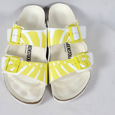 Birkenstock ARIZONA Monstera White Lime Birkoflor Sandals 41 /US W 10 M 8 NARROW for sale  Shipping to South Africa