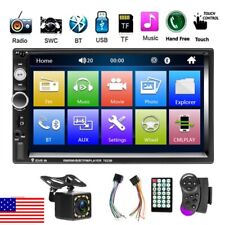 Double 2DIN 7" Car MP5 Player Bluetooth Touch Screen Stereo Radio USB AUX+Camera for sale  Shipping to Canada