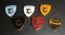 GLOUCESTERSHIRE ARCHERY  (5 x Diff colour) 24mm badge gilt/vitreous enamel for sale  Shipping to South Africa