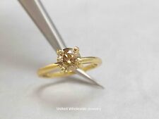 Anel de noivado solitário de diamante extraído genuíno 1,28 ct em ouro amarelo 14K sólido comprar usado  Enviando para Brazil