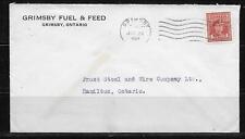 Canada ONT Ontario - Grimsby 1944 - Grimsby Fuel & Feed CC Cover for sale  Canada