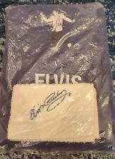 Conjunto de toalhas de banho e mão Elvis Presley. Azul marinho/branco. Novo na caixa. Assinatura. Graceland. comprar usado  Enviando para Brazil