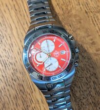 Used, SUG 1883 Stainless Steel Red Face Men's Watch for sale  Shipping to South Africa