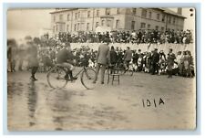 1912 Bicicleta Musical Cadeiras Evento Borth Ceredigion País de Gales Reino Unido RPPC Foto Cartão Postal comprar usado  Enviando para Brazil