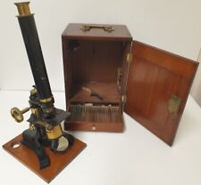 Antique microscope wooden for sale  SWINDON
