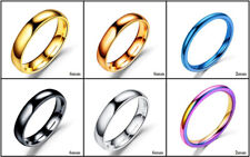 Edelstahl Ring - Damen Herren - Freundschaftsring Partnerring - 2/4/6mm 6 Farben comprar usado  Enviando para Brazil