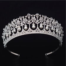 5cm De Altura Grande Pérola Cristal Casamento Rainha Princesa Coroa Tiara De Formatura comprar usado  Enviando para Brazil