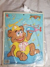 Vintage Muppet Babies Frame Tray Board Puzzle 1987 MB Fozzie 15" X 11" for sale  Shipping to South Africa