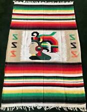4' X 7' Vintage Folk Art Latina Mexicano Asteca salti cobertor Tapete Lã de tecelagem #8, usado comprar usado  Enviando para Brazil