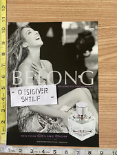 Fragrância Celine Dion Belong 2005 anúncio impresso promocional, usado comprar usado  Enviando para Brazil