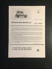 Wiking sonderprospekt mini gebraucht kaufen  Hamburg