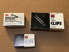 Lote de suministros de oficina: clips de papel jumbo, clips de aglutinante pequeños, sujetador chapado en latón segunda mano  Embacar hacia Argentina
