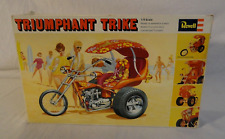 LOOK! 1968 REVELL "TRIUMPHANT TRIKE" 1/8 SCALE MOTORCYCLE TRIKE MODEL KIT IN BOX for sale  Shipping to South Africa