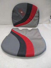 BASS CAT BOAT SEAT COVER SKIN SET OF (2) W/ CUSHION GRAY / BLACK / RED MARINE for sale  Shipping to South Africa