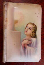 Usado, Libro de Oración Cristiana Juvenil 1929 libro pictórico de plastilina con crucifijo de metal segunda mano  Embacar hacia Argentina