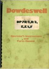 Dowdeswell DP7D/2,D/3,E,E/1,F Plough Operators Manual with Parts List. for sale  Shipping to Ireland