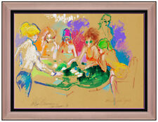 LeRoy Neiman Original Acrylic Painting Female Portrait Casino Gambling Signed  for sale  Shipping to Canada