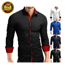 Usado, Camisas Para Hombre Manga Larga De Vestir Camisa Formal Slim Fit Para Hombre Nova comprar usado  Enviando para Brazil