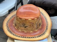 Mexican leather hat for sale  Tomah