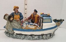 Sea Captain Fishing Boat Figurine Vintage Fisherman Nautical Deco Collectible for sale  Shipping to South Africa