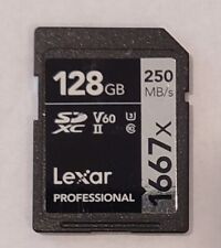 Tarjeta de memoria Lexar Professional 1667x 128 GB Clase 10 SDXC II V60 - LSD128CBNA1667 segunda mano  Embacar hacia Argentina