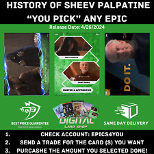 Topps Star Wars Card Trader History of Sheev Palpatine VOCÊ ESCOLHE qualquer cartão épico, usado comprar usado  Enviando para Brazil