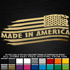 Calcomanía pegatina derecha Made in America con bandera hecha jirones NRA 2a Enmienda 3% segunda mano  Embacar hacia Mexico