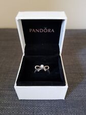 Authentic Pandora Delicate Sentiments Bow Ring Size 48 for sale  SOUTHAM