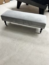 Grey velvet bench for sale  AYLESBURY