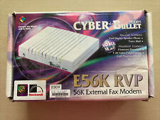 Cyber Bullet Modem 56K RVP Dados Seriais Externos Fax Internet Dialup Na Caixa Muito Bom Estado Usado comprar usado  Enviando para Brazil