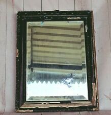  OLD ANTIQUE WOODEN THICK FRAMED WALL HANGING DRESSING BELGIUM MIRROR  MJ1 for sale  Shipping to South Africa