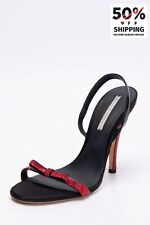 RRP €567 MARCO DE VINCENZO Leather Sandals US6 IT36 EU37 UK3 Heel Rhinestones for sale  Shipping to South Africa