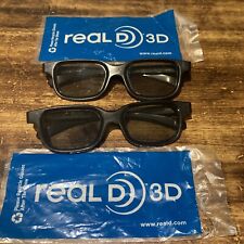 Lote 2 Óculos Passivos RealD Real 3D Adulto TV Plana 3D Cinema Cinema Preto comprar usado  Enviando para Brazil