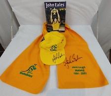 Rugby Union - Memorabilia - John Eales - Book- Signed hat and Scarf, used for sale  Shipping to South Africa