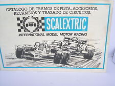SCALEXTRIC EXIN CATALOGO DESPLEGABLE TRAMOS DE PISTA-ACCESORIOS-RECAMBIOS  1981, usado segunda mano  Embacar hacia Argentina