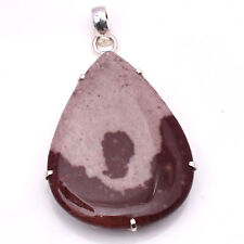 Coffee Bean Jasper Gemstone 925 Sterling Silver Jewelry Handmade Pendant 3.07", used for sale  Shipping to South Africa
