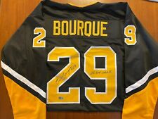Camiseta deportiva personalizada firmada por Phil Bourque de los Pittsburgh Penguins con inscripción ""2x Cup Champs"" (TSE) segunda mano  Embacar hacia Mexico