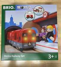 Brio Metro Railway Set-33513 Action Light and Sound Red Subway 20 pieces 3+ myynnissä  Leverans till Finland