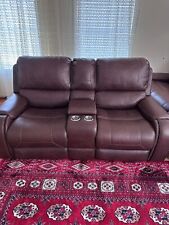 2 piece black leather sofa for sale  Fredericksburg