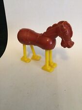 Rampa de cavalo vermelho vintage brinquedo andador 3,5" cauda faltando comprar usado  Enviando para Brazil