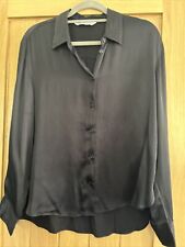 Black satin blouse for sale  GUILDFORD