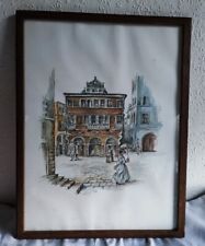 Aquarell signiert straße gebraucht kaufen  Wingst