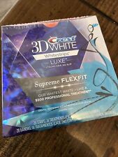 Tiras blanqueadoras de dientes CREST 3D blancas de lujo SUPREME FLEX FIT Whitestrips LEER segunda mano  Embacar hacia Argentina