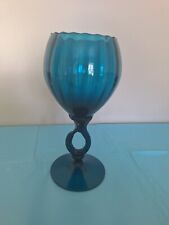 Glass Aqua Turquoise Blue 11”  Giant Goblet / Vase for sale  Shipping to South Africa