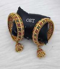 Used, Ethnic Indian Fashion Jewelry Gold Plated Bollywood Bridal Bangles Bracelet Set for sale  Shipping to South Africa