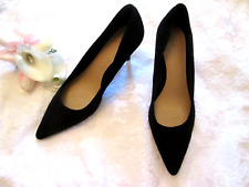 H&M BLACK SUEDE HEEL POINTED TOE  PUMPS  37 M HEELS EUC, used for sale  Shipping to South Africa