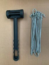 23cm Wire Tent/Awning Pegs some with Hard Plastic Mallet for sale  Shipping to South Africa