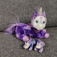 Usado, Pony de peluche púrpura sorpresa unicornio mamá 2 bebés animales de peluche caballo  segunda mano  Embacar hacia Argentina