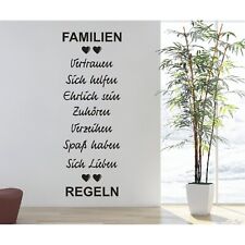 Spruch wandtattoo familienrege gebraucht kaufen  Wilster