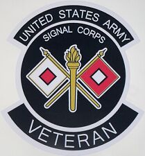 US Army Signal Corps Veteran Sticker Waterproof D677 for sale  Shipping to South Africa